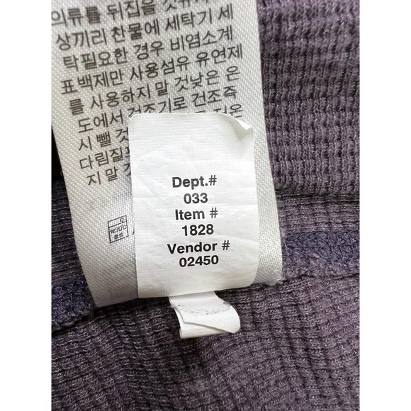 Eddie Bauer Sweater Mens 2XL Purple Waffle Knit Crewneck Pullover Lightweight - Picture 7 of 9